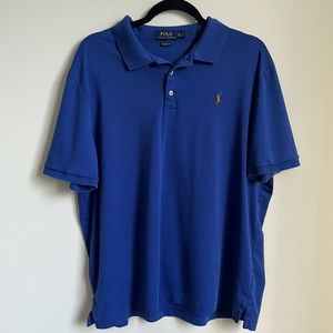 Polo Ralph Lauren Classic Fit collared Short Sleeve 100% cotton blue Polo men XL